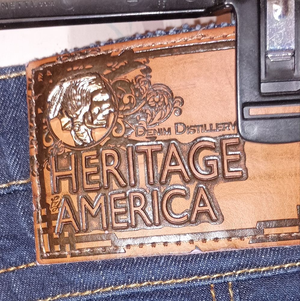 Heritage America Denim Distillery Jeans Dark Wash Mens 35 Stretch